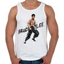 PRINTFASHION Bruce Lee - Férfi atléta - Fehér atléta, trikó