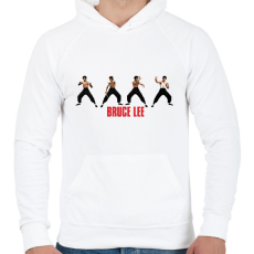 PRINTFASHION Bruce Lee - Férfi kapucnis pulóver - Fehér