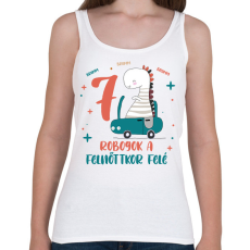 PRINTFASHION Brumm, brumm, robogok - Számmal - Női atléta - Fehér