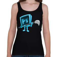 PRINTFASHION Brush - Női atléta - Fekete női trikó