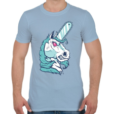 PRINTFASHION Brutál unikornis - Férfi póló - Világoskék férfi póló