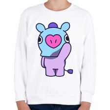 PRINTFASHION BT21 - Gyerek pulóver - Fehér gyerek pulóver, kardigán