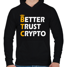PRINTFASHION BTC - Férfi kapucnis pulóver - Fekete