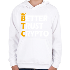 PRINTFASHION BTC - Gyerek kapucnis pulóver - Fehér