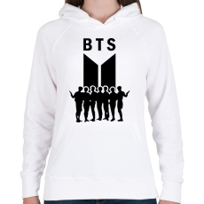 PRINTFASHION BTS 01 - Női kapucnis pulóver - Fehér