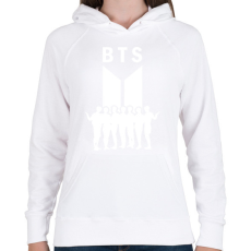 PRINTFASHION BTS 02 - Női kapucnis pulóver - Fehér