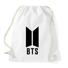 PRINTFASHION BTS black - Sportzsák, Tornazsák - Fehér tornazsák