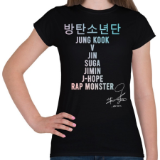 PRINTFASHION BTS dedikálva - Női póló - Fekete női póló