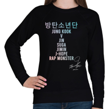 PRINTFASHION BTS dedikálva - Női pulóver - Fekete női pulóver, kardigán