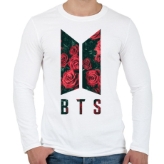 PRINTFASHION BTS - Férfi hosszú ujjú póló - Fehér