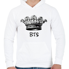 PRINTFASHION BTS - Férfi kapucnis pulóver - Fehér