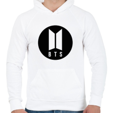 PRINTFASHION BTS - Férfi kapucnis pulóver - Fehér férfi pulóver, kardigán