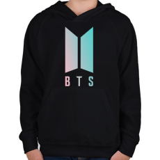 PRINTFASHION BTS - Gyerek kapucnis pulóver - Fekete
