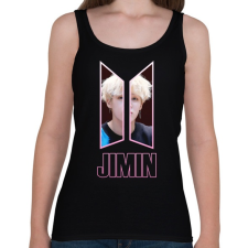 PRINTFASHION BTS Jimin 2 - Női atléta - Fekete női trikó