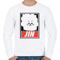 PRINTFASHION BTS JIN - Férfi pulóver - Fehér