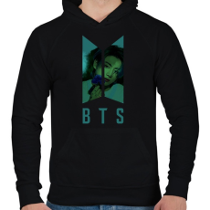 PRINTFASHION bts-Jungkook - Férfi kapucnis pulóver - Fekete
