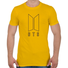 PRINTFASHION BTS kontúr - Férfi póló - Sárga