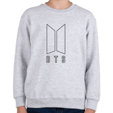 PRINTFASHION BTS kontúr - Gyerek pulóver - Sport szürke
