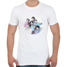 PRINTFASHION BTS Kpop - Férfi póló - Fehér férfi póló