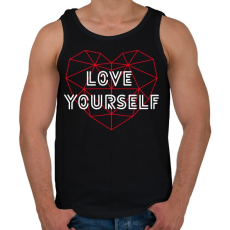 PRINTFASHION BTS - Love yourself - Férfi atléta - Fekete