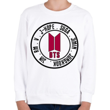 PRINTFASHION BTS music band - Gyerek pulóver - Fehér gyerek pulóver, kardigán