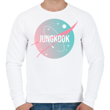 PRINTFASHION BTS NASA: JUNGKOOK - Férfi pulóver - Fehér férfi pulóver, kardigán