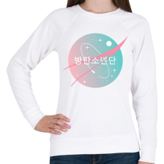 PRINTFASHION BTS NASA - Női pulóver - Fehér