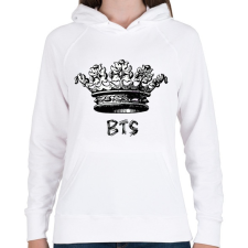 PRINTFASHION BTS - Női kapucnis pulóver - Fehér női pulóver, kardigán