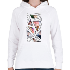 PRINTFASHION BTS - Női kapucnis pulóver - Fehér