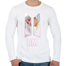PRINTFASHION BTS RM - Férfi hosszú ujjú póló - Fehér