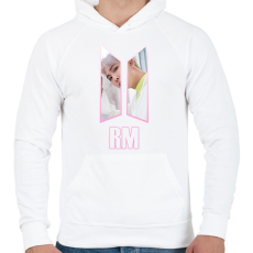 PRINTFASHION BTS RM - Férfi kapucnis pulóver - Fehér