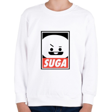 PRINTFASHION BTS Suga - Gyerek pulóver - Fehér