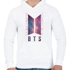 PRINTFASHION BTS Universe - Férfi kapucnis pulóver - Fehér férfi pulóver, kardigán