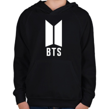 PRINTFASHION BTS white - Gyerek kapucnis pulóver - Fekete gyerek pulóver, kardigán