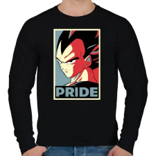 PRINTFASHION Büszke Vegita - Férfi pulóver - Fekete férfi pulóver, kardigán