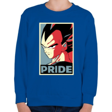 PRINTFASHION Büszke Vegita - Gyerek pulóver - Királykék