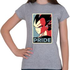 PRINTFASHION Büszke Vegita - Női póló - Sport szürke női póló