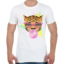 PRINTFASHION Bubble gum leo - Férfi póló - Fehér férfi póló