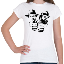 PRINTFASHION Bud Spencer and Terence Hill - Black - Női póló - Fehér női póló
