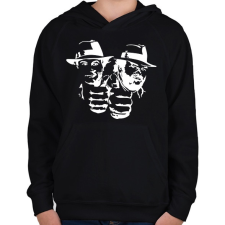 PRINTFASHION Bud Spencer and Terence Hill - White - Gyerek kapucnis pulóver - Fekete gyerek pulóver, kardigán
