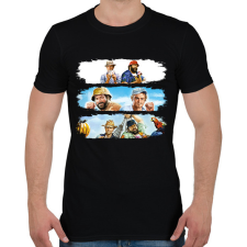 PRINTFASHION Bud Spencer és Terence Hill - Férfi póló - Fekete férfi póló