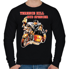 PRINTFASHION Bud Spencer és Terence Hill  - Férfi pulóver - Fekete