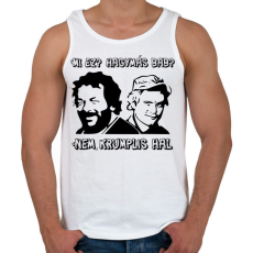 PRINTFASHION Bud Spencer és Terence Hill  ( Mi ez? Hagymás bab?) - Férfi atléta - Fehér
