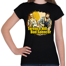 PRINTFASHION Bud Spencer és Terence Hill - Női póló - Fekete