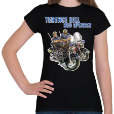 PRINTFASHION Bud Spencer és Terence Hill  - Női póló - Fekete női póló