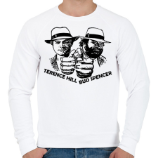 PRINTFASHION Bud Spencer és Ternce Hill - Férfi pulóver - Fehér férfi pulóver, kardigán