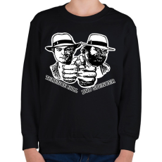 PRINTFASHION Bud Spencer és Ternce Hill - Gyerek pulóver - Fekete