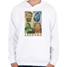 PRINTFASHION Bud Spencer legenda - Gyerek kapucnis pulóver - Fehér gyerek pulóver, kardigán