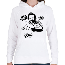 PRINTFASHION Bud Spencer - Női kapucnis pulóver - Fehér