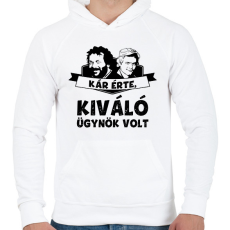 PRINTFASHION Bud Spencer Terence Hill Kár érte, kiváló ügynök volt - Férfi kapucnis pulóver - Fehér